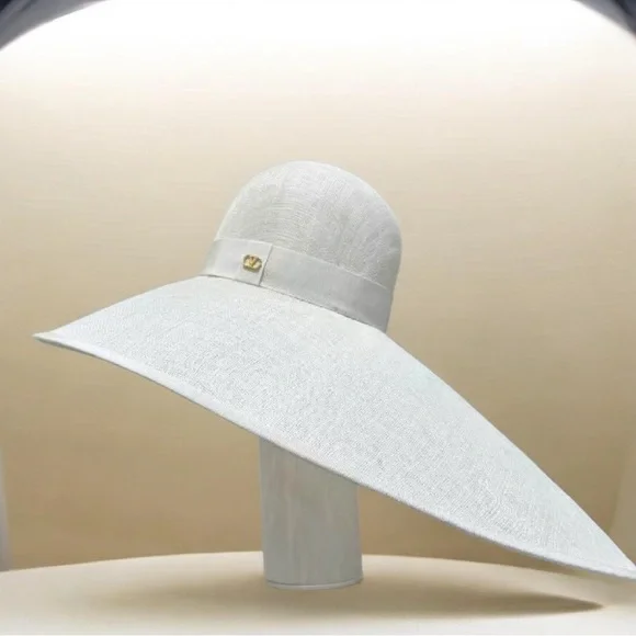 Valentino Garavani Large Brim Abaca Sun Hat Size 56 EU=21 7/8" - Picture 2 of 16